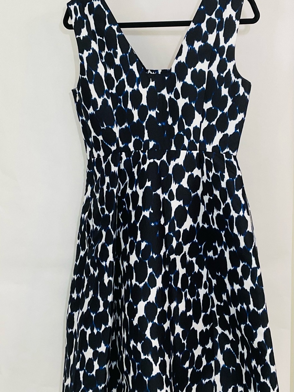 kate spade Black and White Printed Sleeveless Fit & Flare Dress